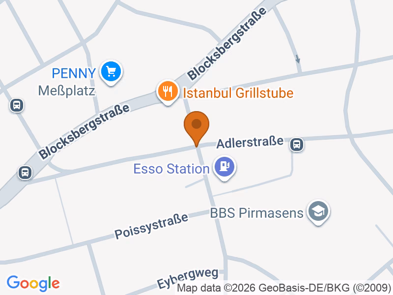 Location 66955 Pirmasens, Germany on the map