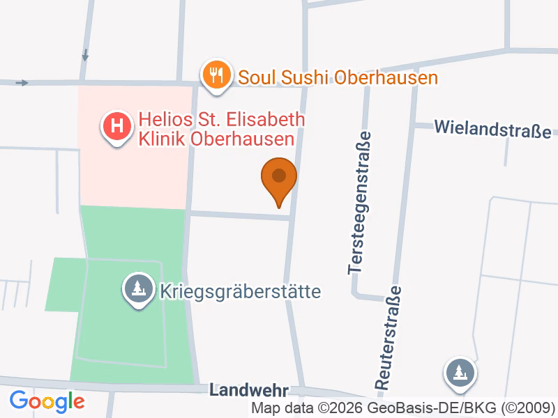 Lage 46045 Oberhausen, Deutschland auf der Karte